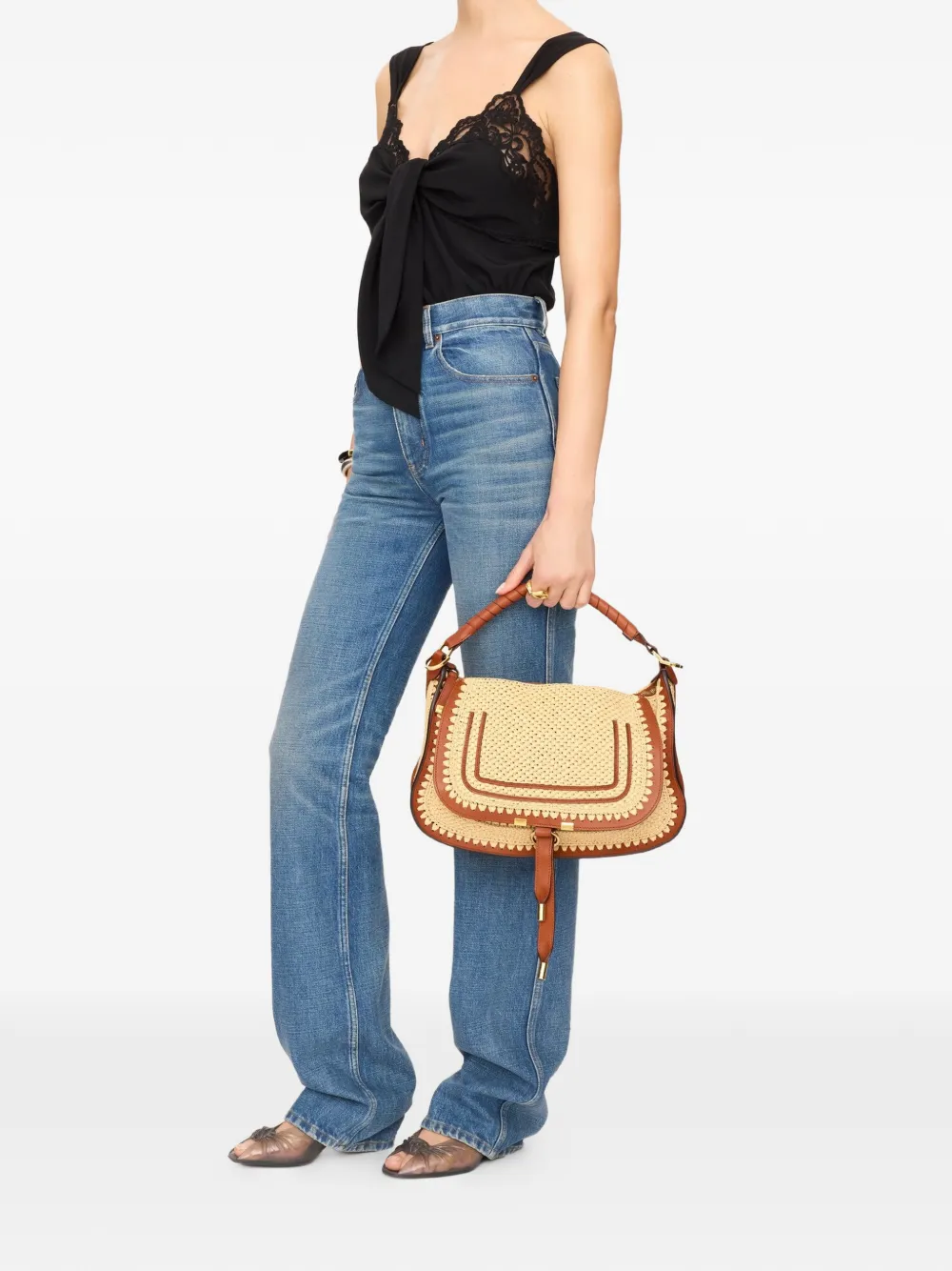 Chloé Marcie schoudertas Beige