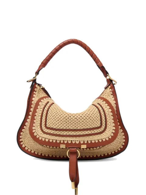 Chloé small Marcie raffia-effect tote bag
