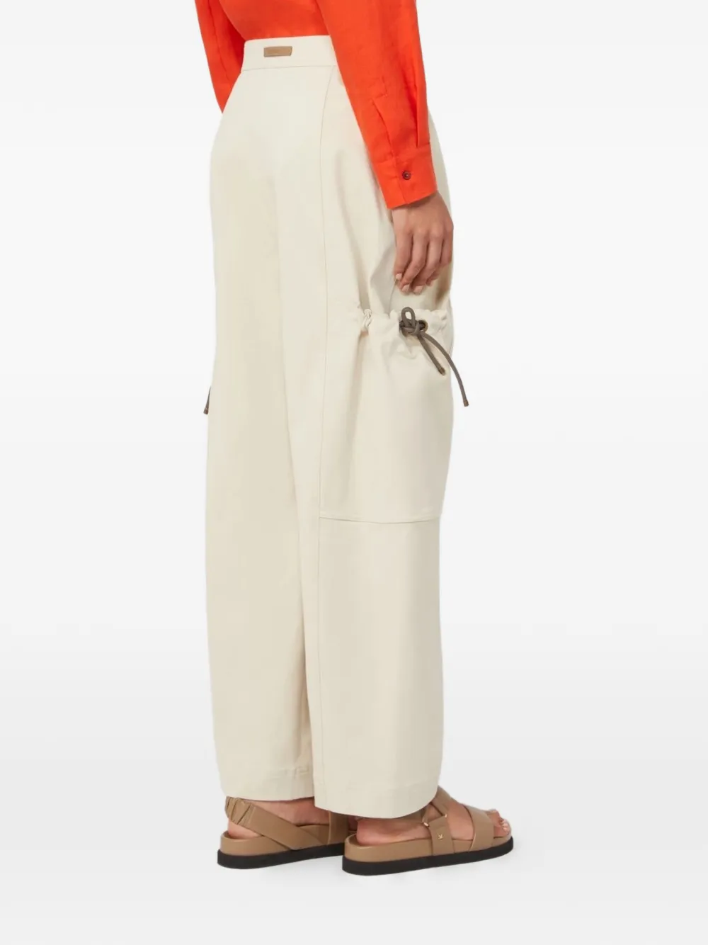 Max Mara Broek met trekkoord Beige