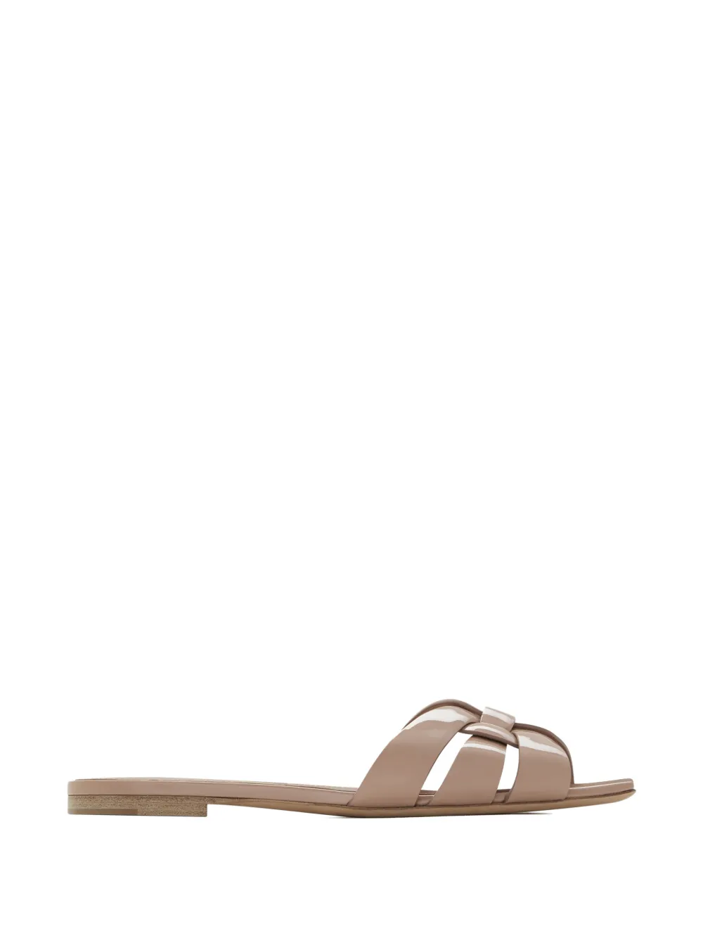 Saint Laurent straps flat sandals Beige
