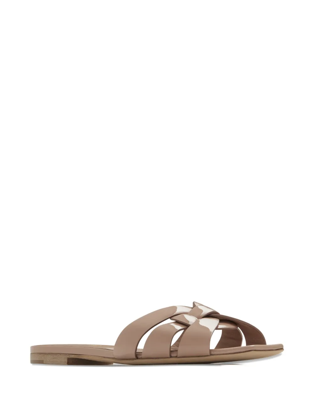 Saint Laurent straps flat sandals Beige