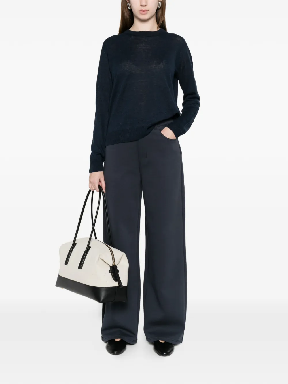  's Max Mara Pull Fervore à Manches Longues - Bleu 
