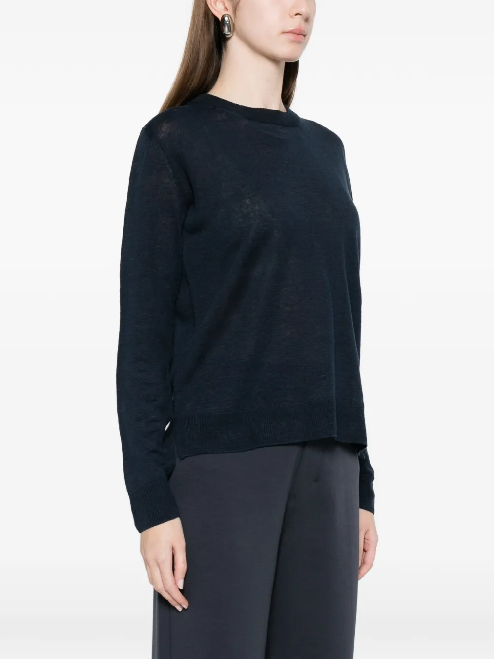  's Max Mara Pull Fervore à Manches Longues - Bleu 