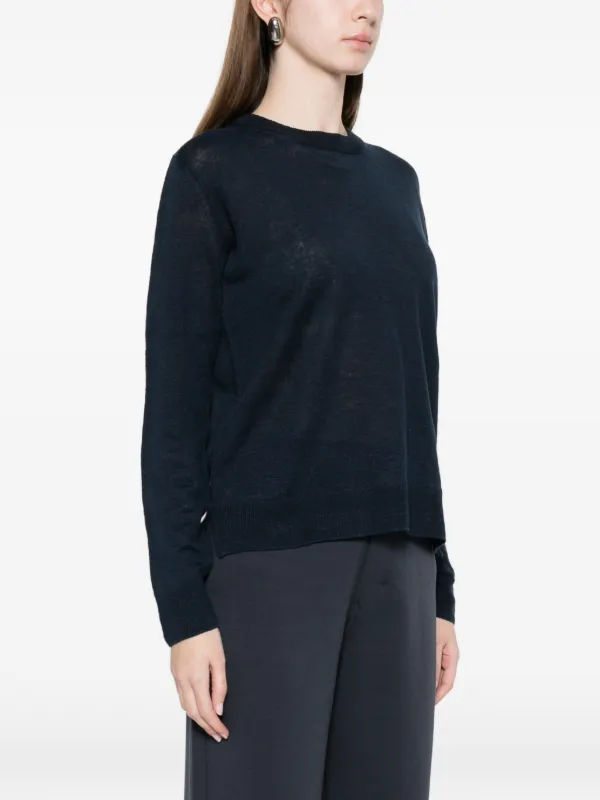 'S MAX MARA クルーネック セーター リブニット S Max Mara Fervore クルーネック セーター | ブルー | FARFETCH JP