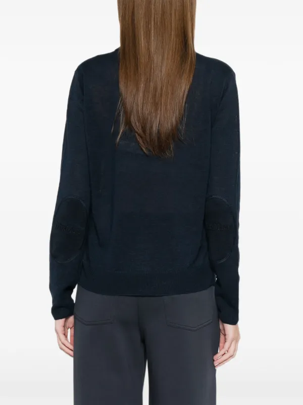 'S MAX MARA クルーネック セーター リブニット S Max Mara Fervore クルーネック セーター | ブルー | FARFETCH JP