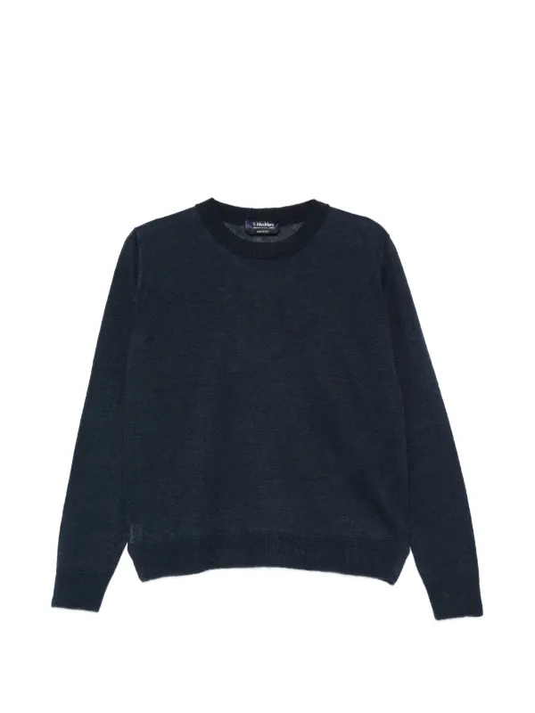 新品タグ付 Max Mara ニット トップス クルーネック SIR ブラック Max Mara（マックスマーラ） S Max Mara エス セーター ニット