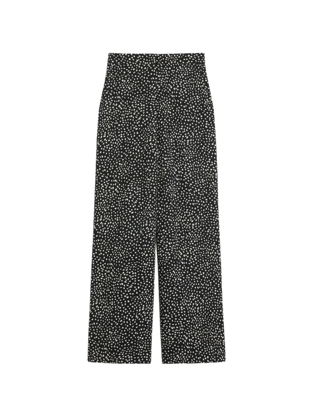 Max Mara Broek met wijde pijpen en print Zwart