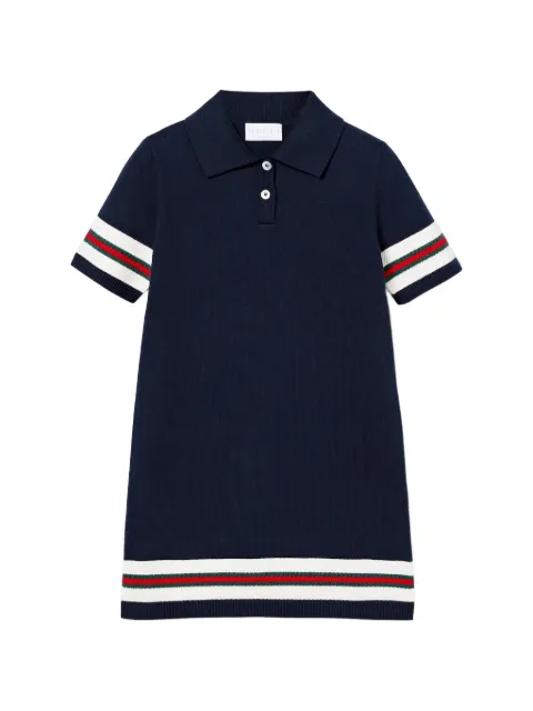Gucci Kids striped polo-collar dress