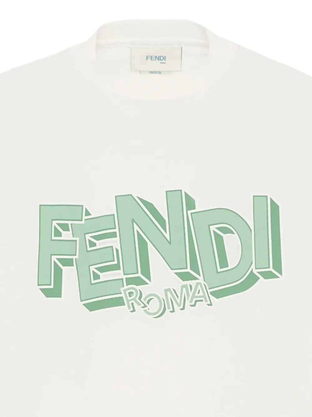 Fendi Kids T-shirt met logoprint Wit