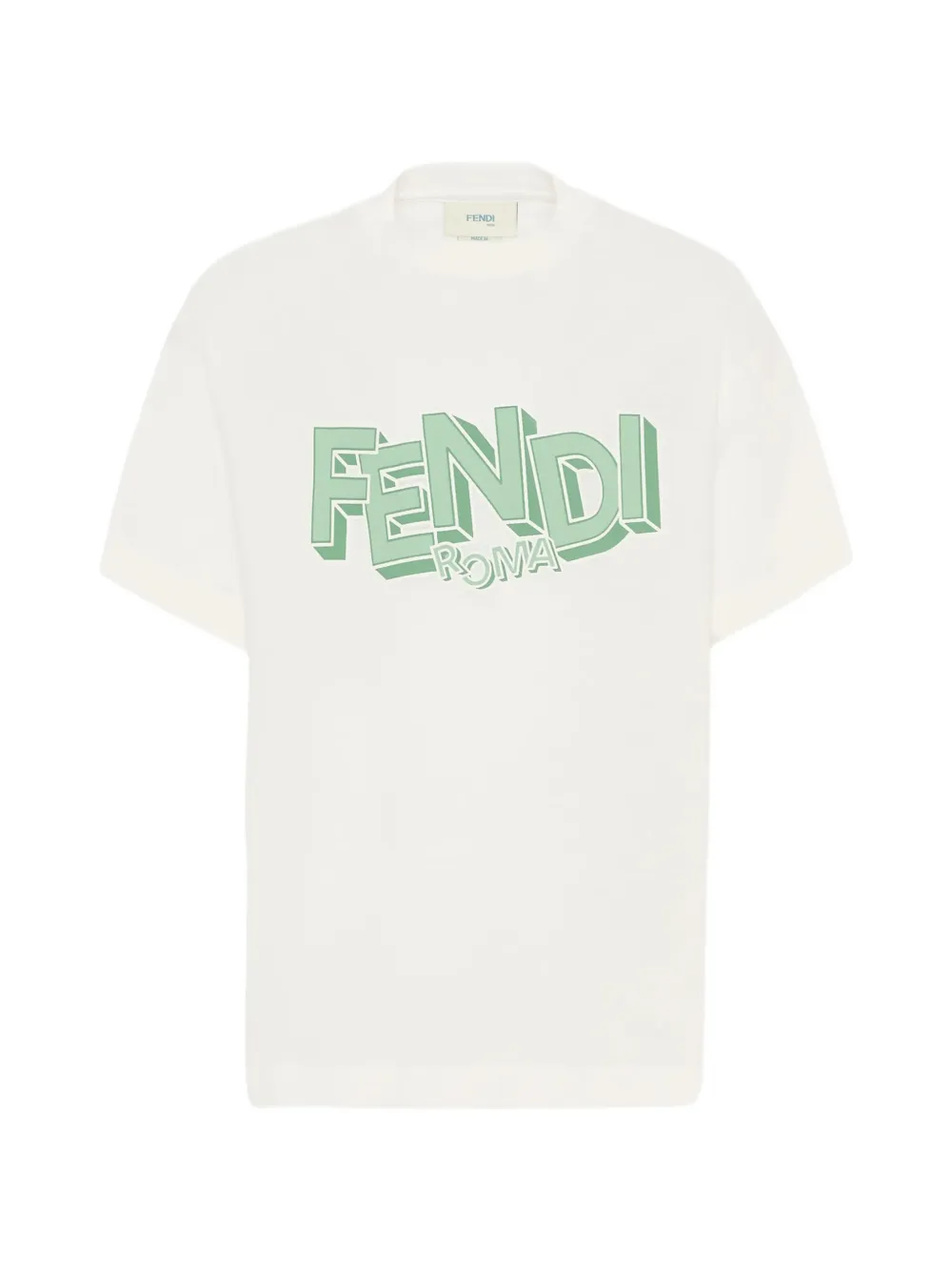 Fendi Kids logo-print T-shirt - Bianco