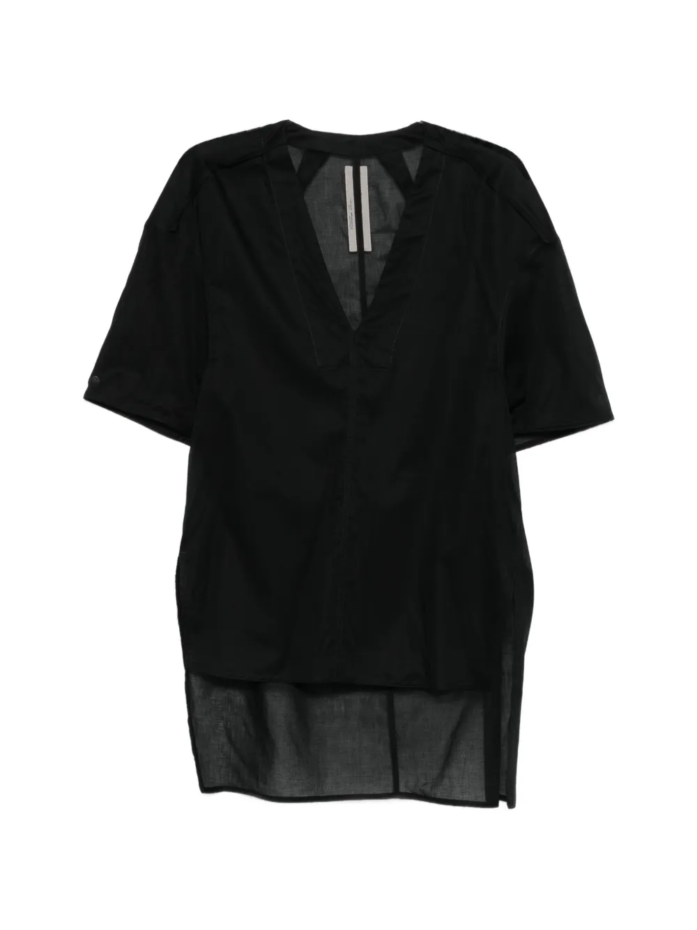 Rick Owens Island V-neck short-sleeve top - Nero