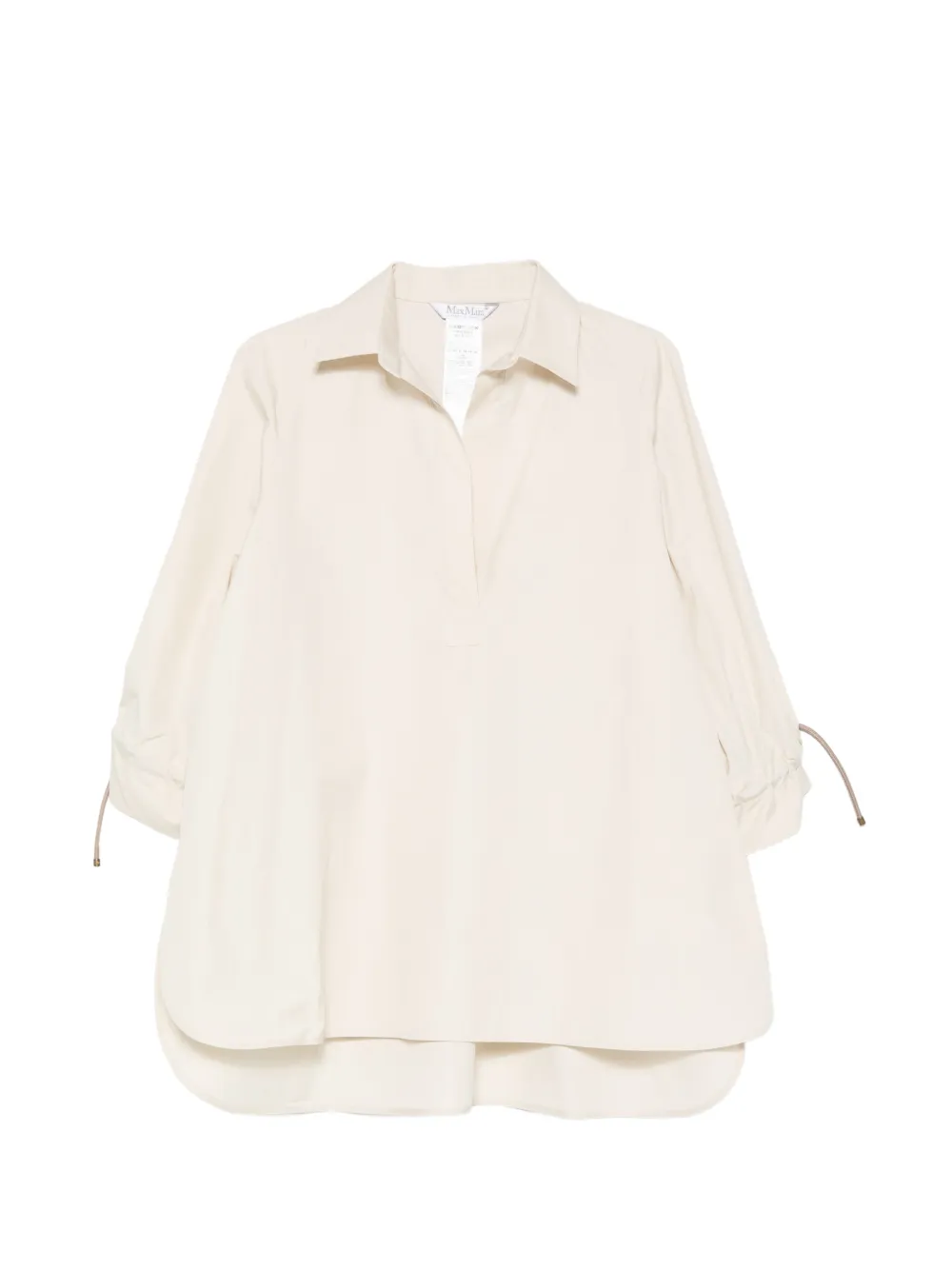 Max Mara Adorni drawstring-cuff blouse - Toni neutri