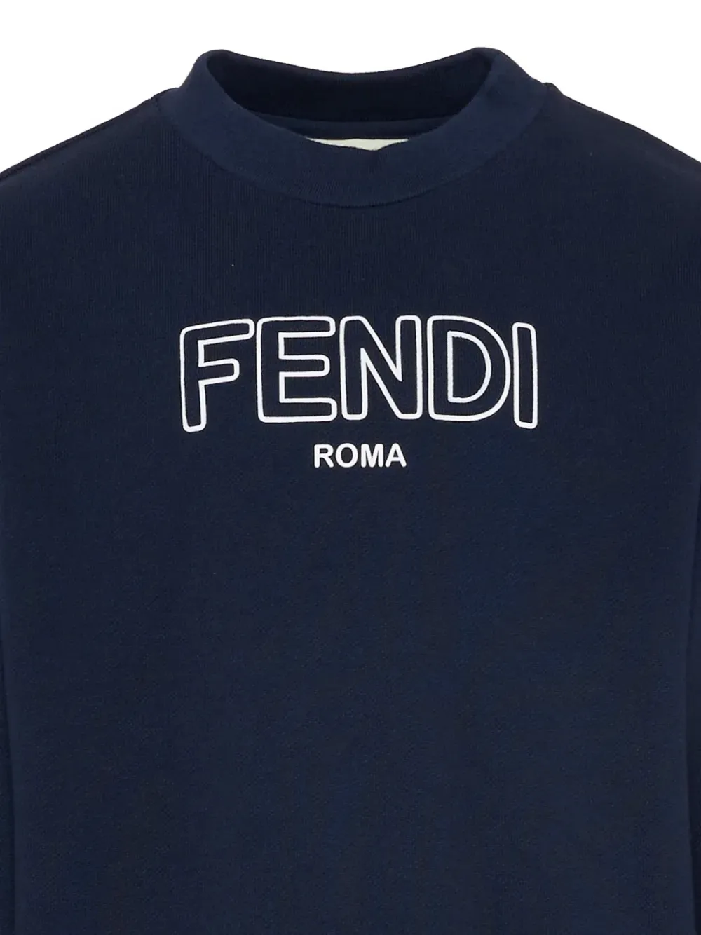 Fendi Kids Sweater met logo Blauw