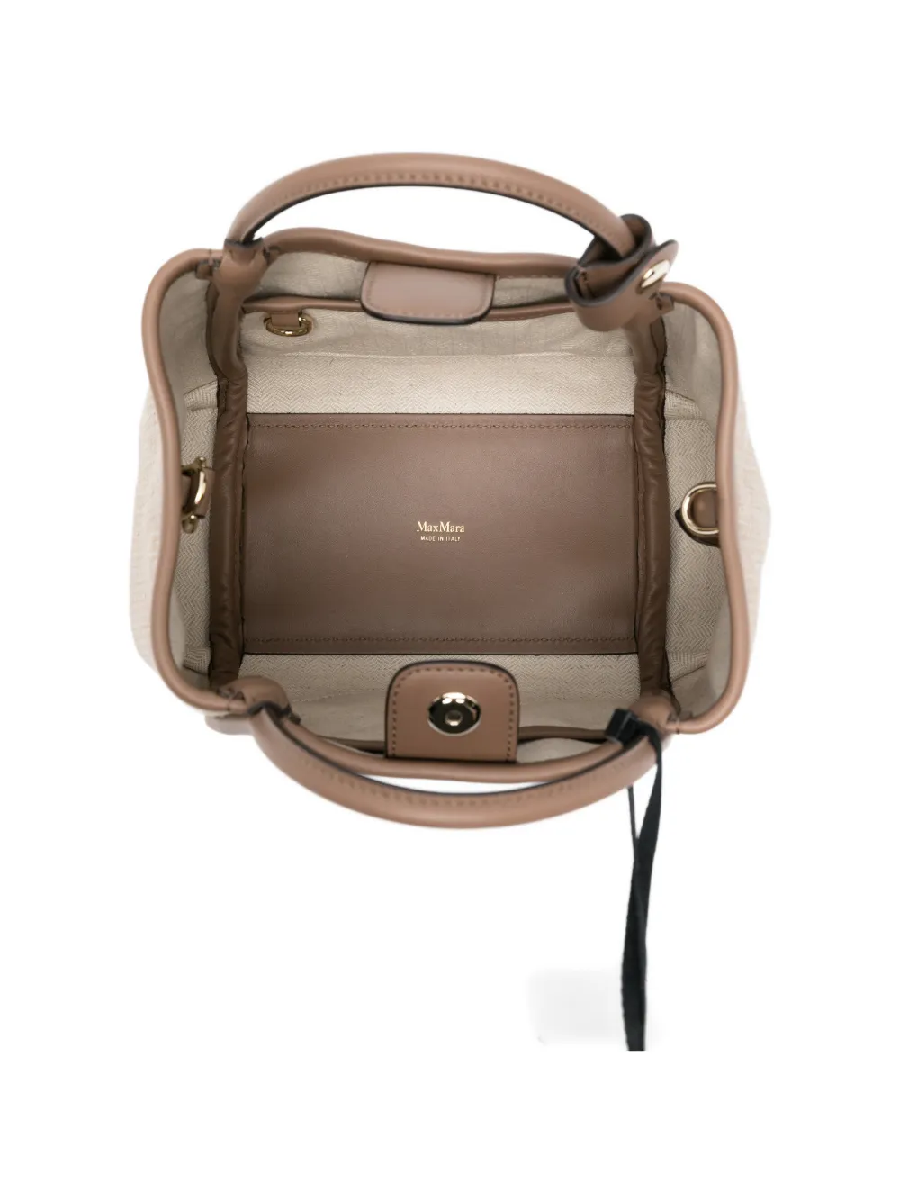 Max Mara Shopper met logo Beige