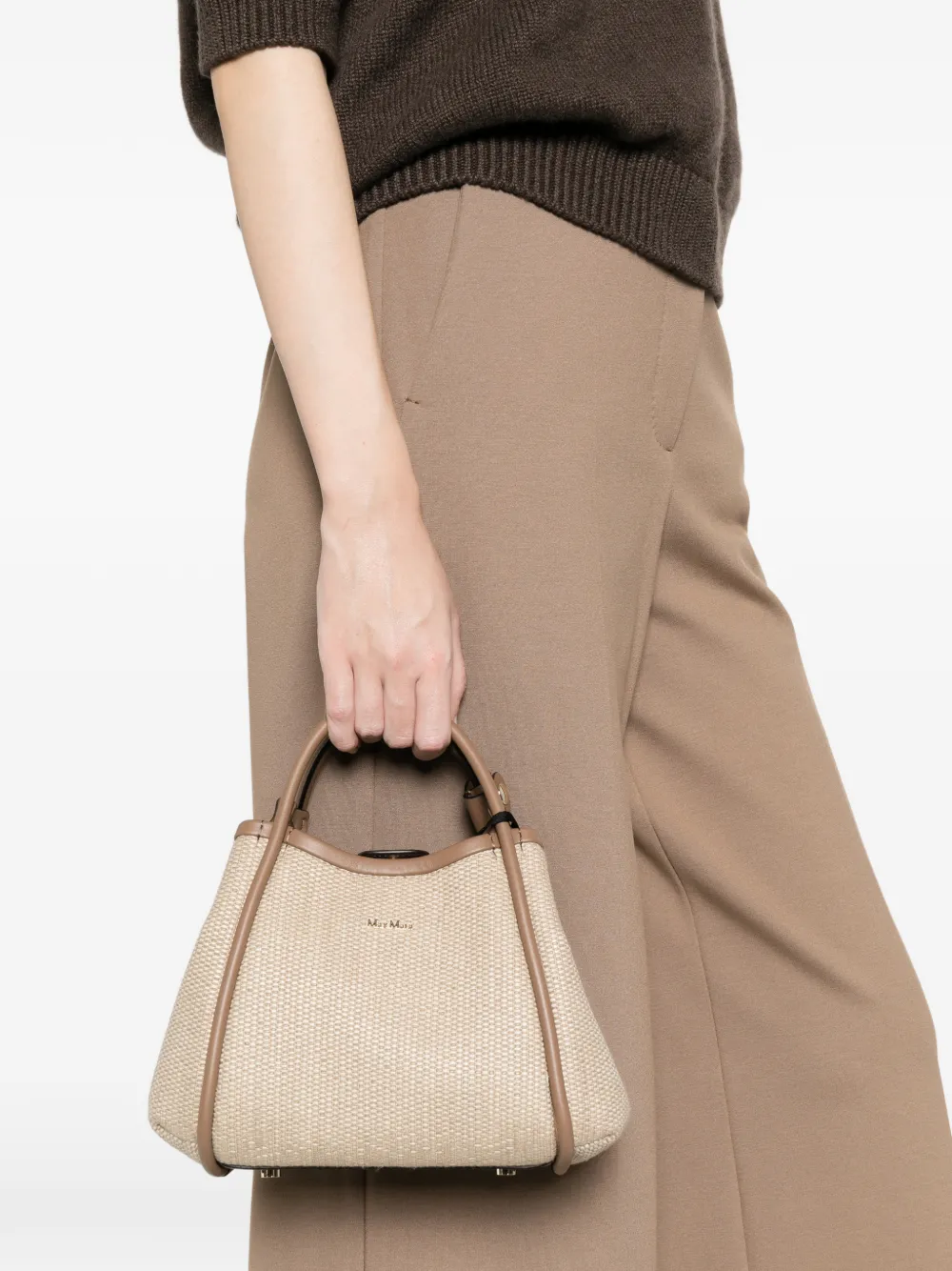  Max Mara Logo-detail Tote Bag - Neutrals 