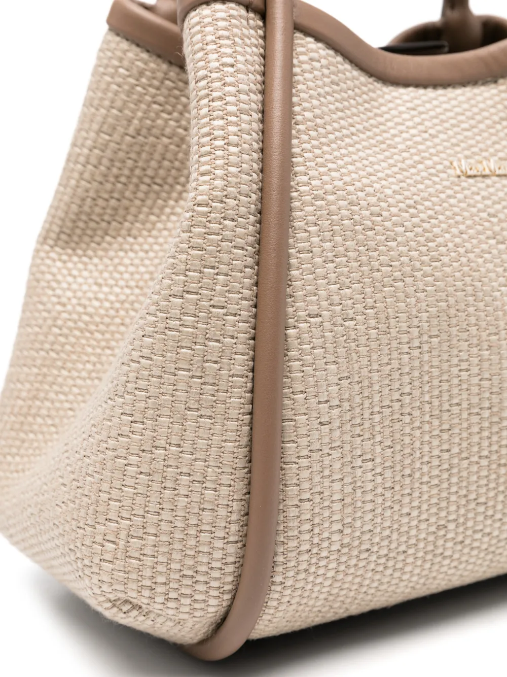 Max Mara Shopper met logo Beige