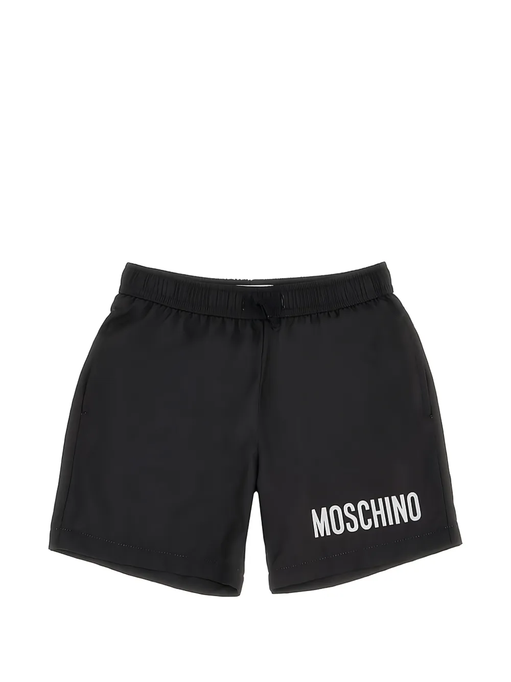 Moschino Kids logo-print swim shorts - Black