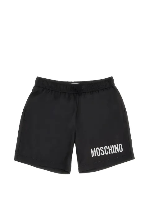 Moschino Kids logo-print swim shorts