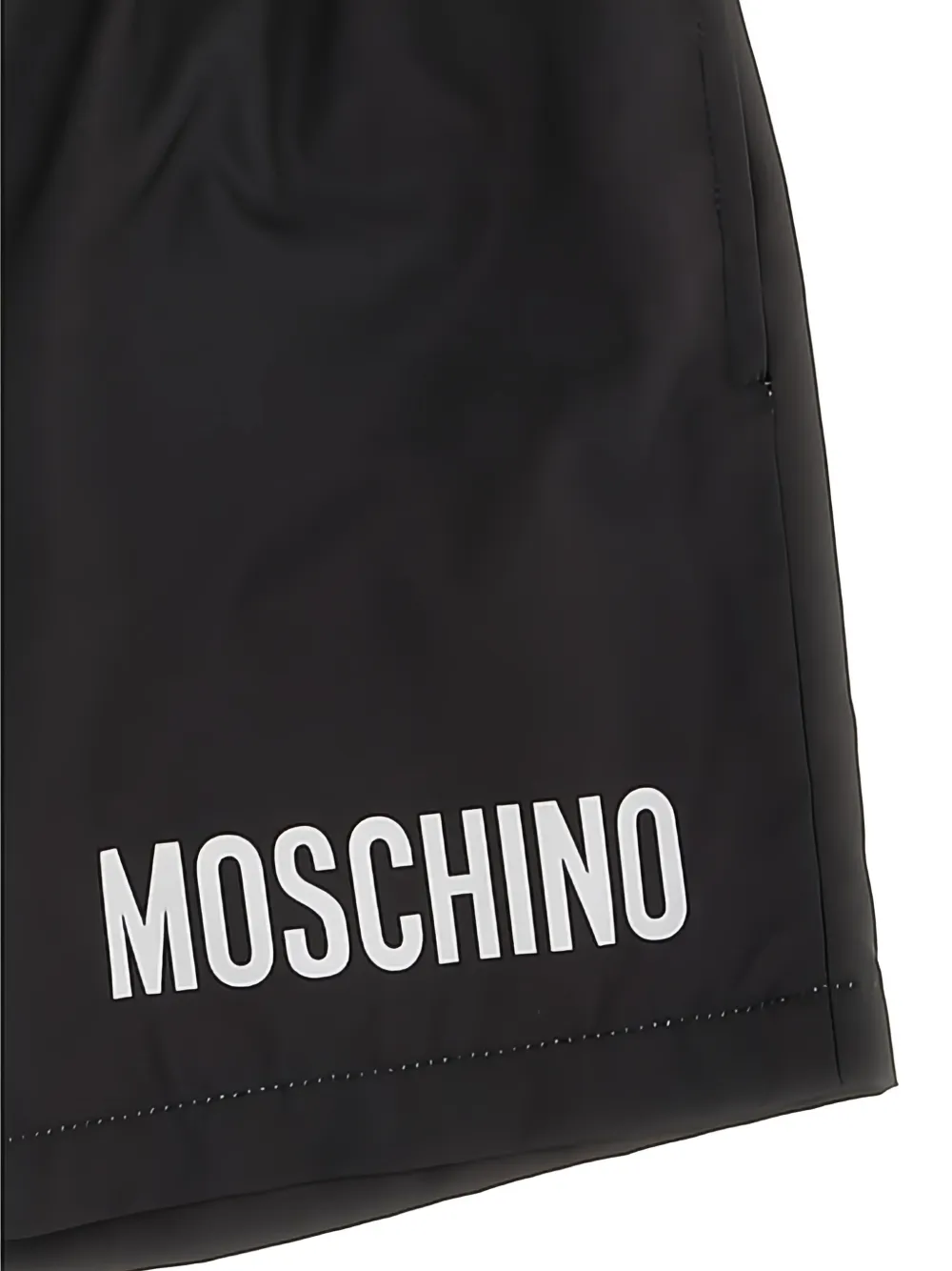 Moschino Kids Zwembroek met logoprint Zwart