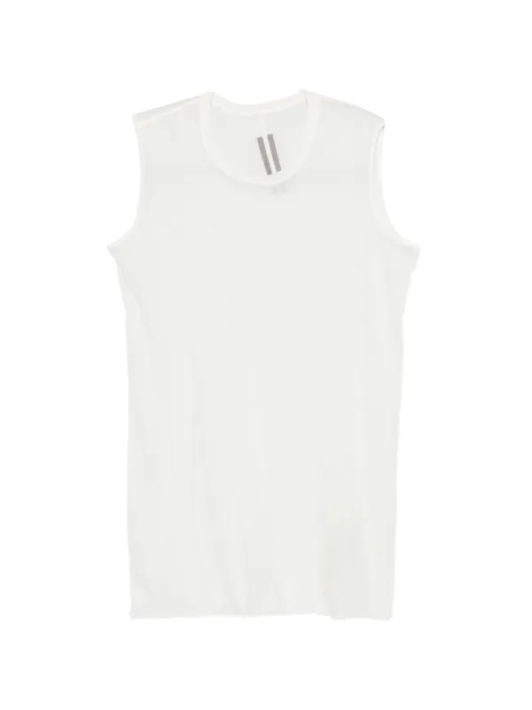 Rick Owens Ribbed Raw Edges T-shirt in White