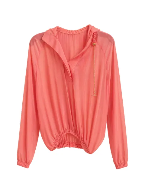 Danamé chain-detail hooded blouse 
