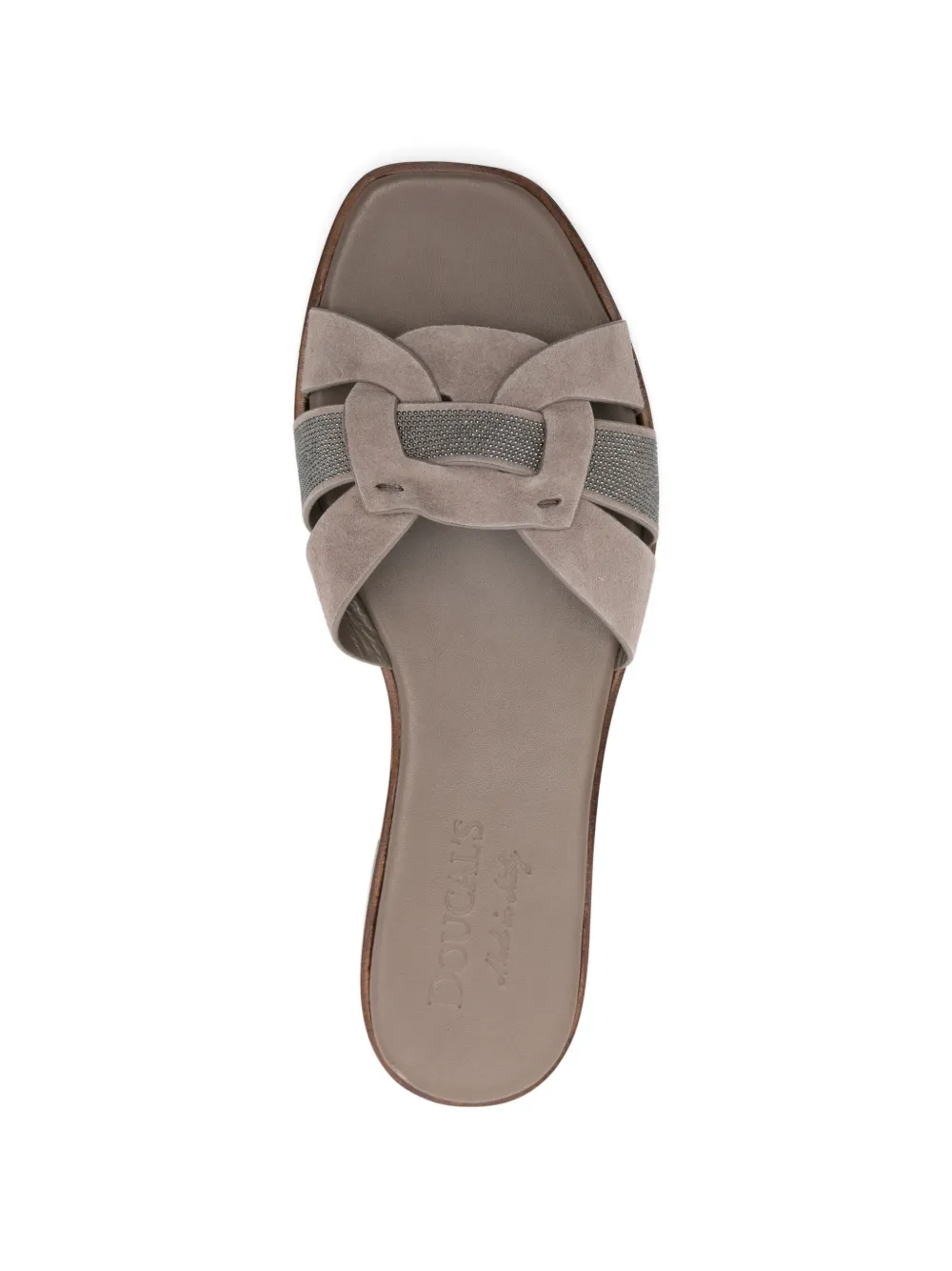 Doucal's knotted suede sandals Beige