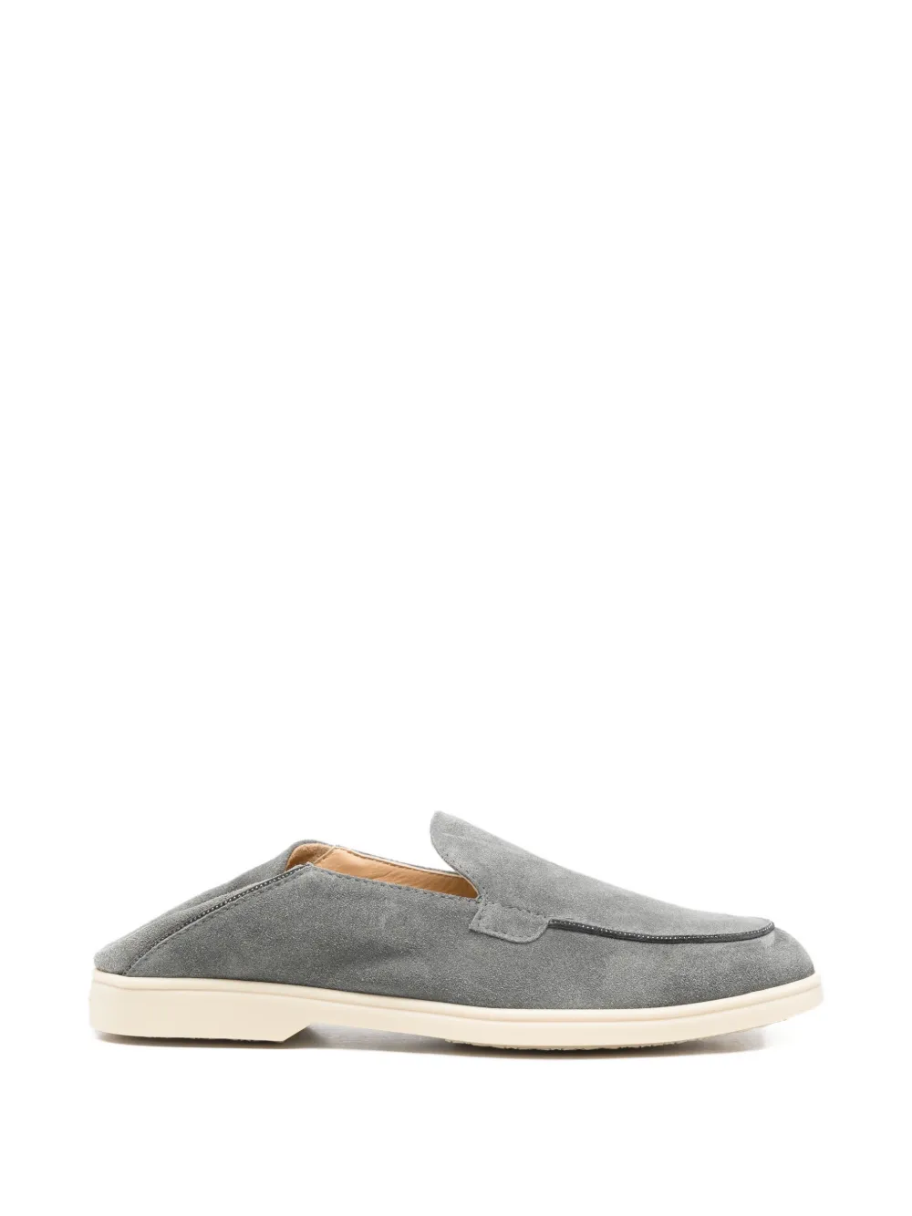 Doucal's Noara topstitched loafers Grijs