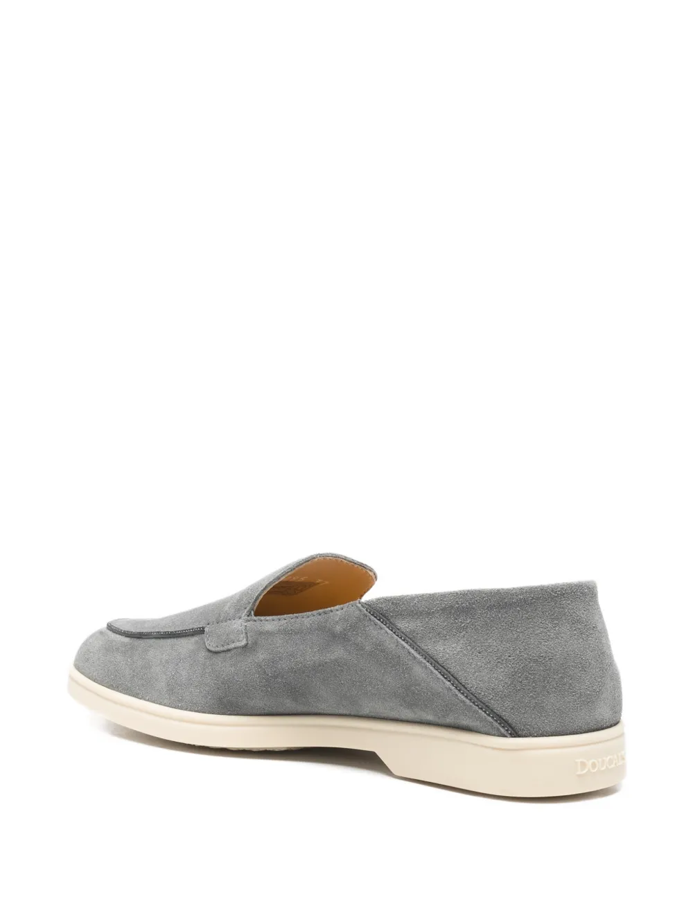 Doucal's Noara topstitched loafers Grijs