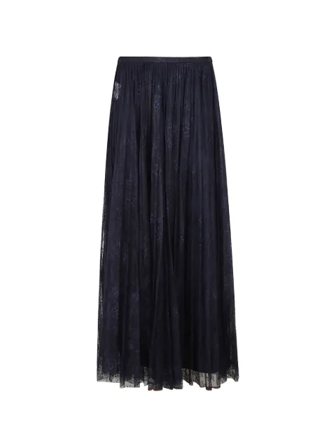 Alberta Ferretti falda plisada con encaje