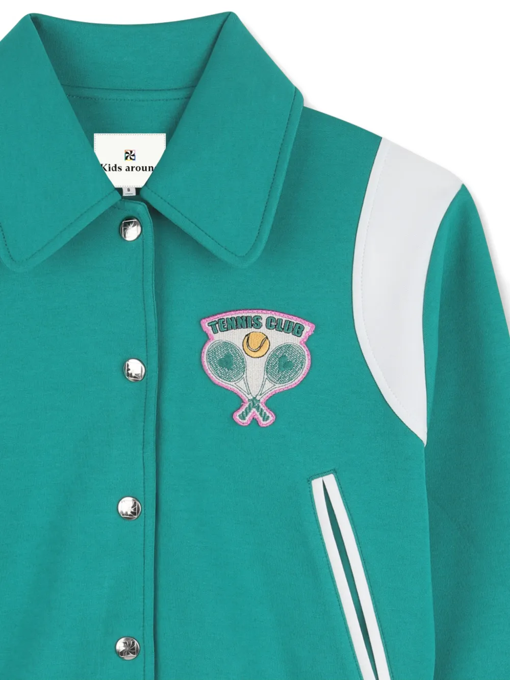  Kids Around Collared Jacket - Green 