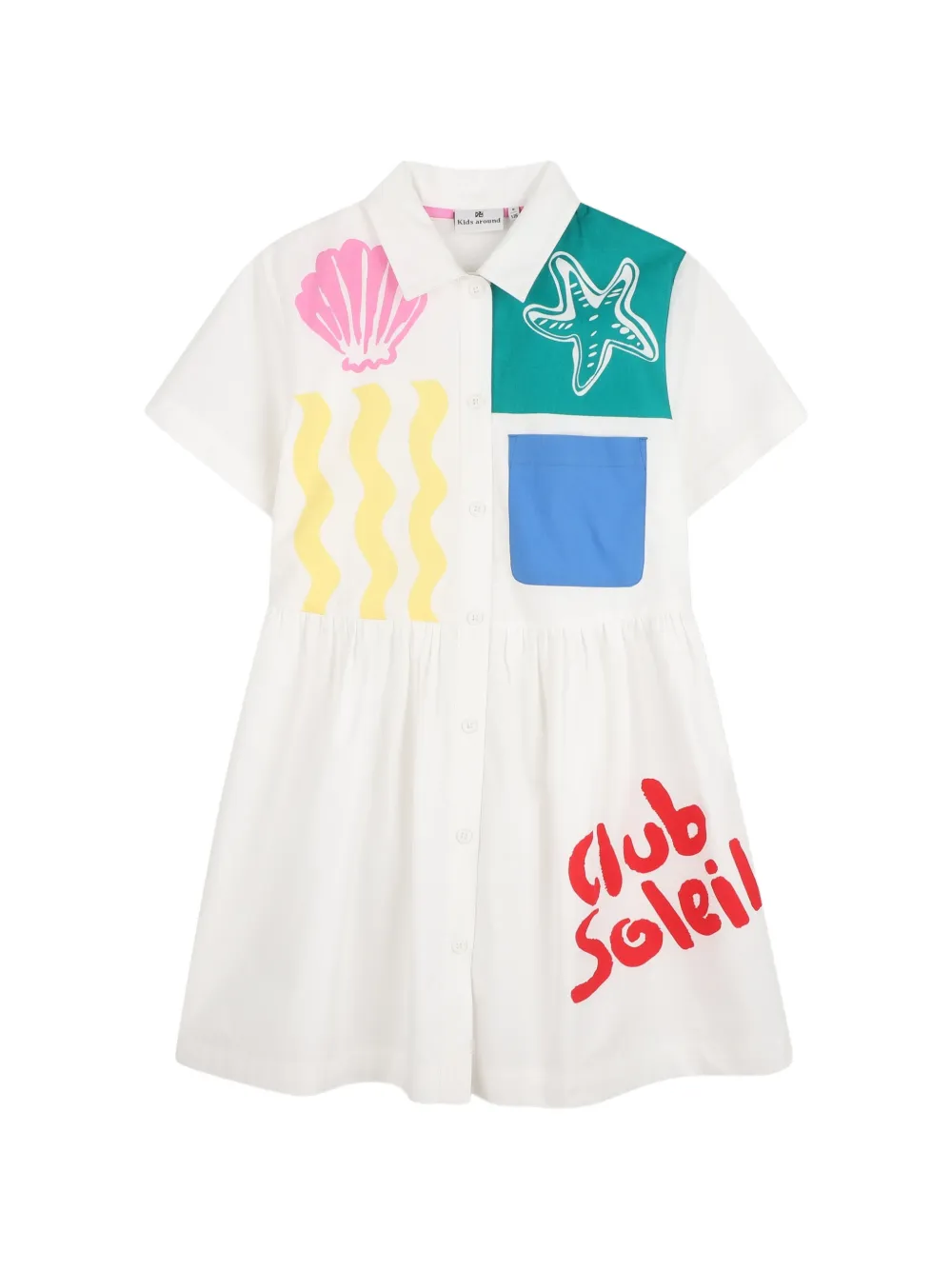 Kids Around robe à imprimé graphique - Blanc Kids Around robe à imprimé graphique - Blanc