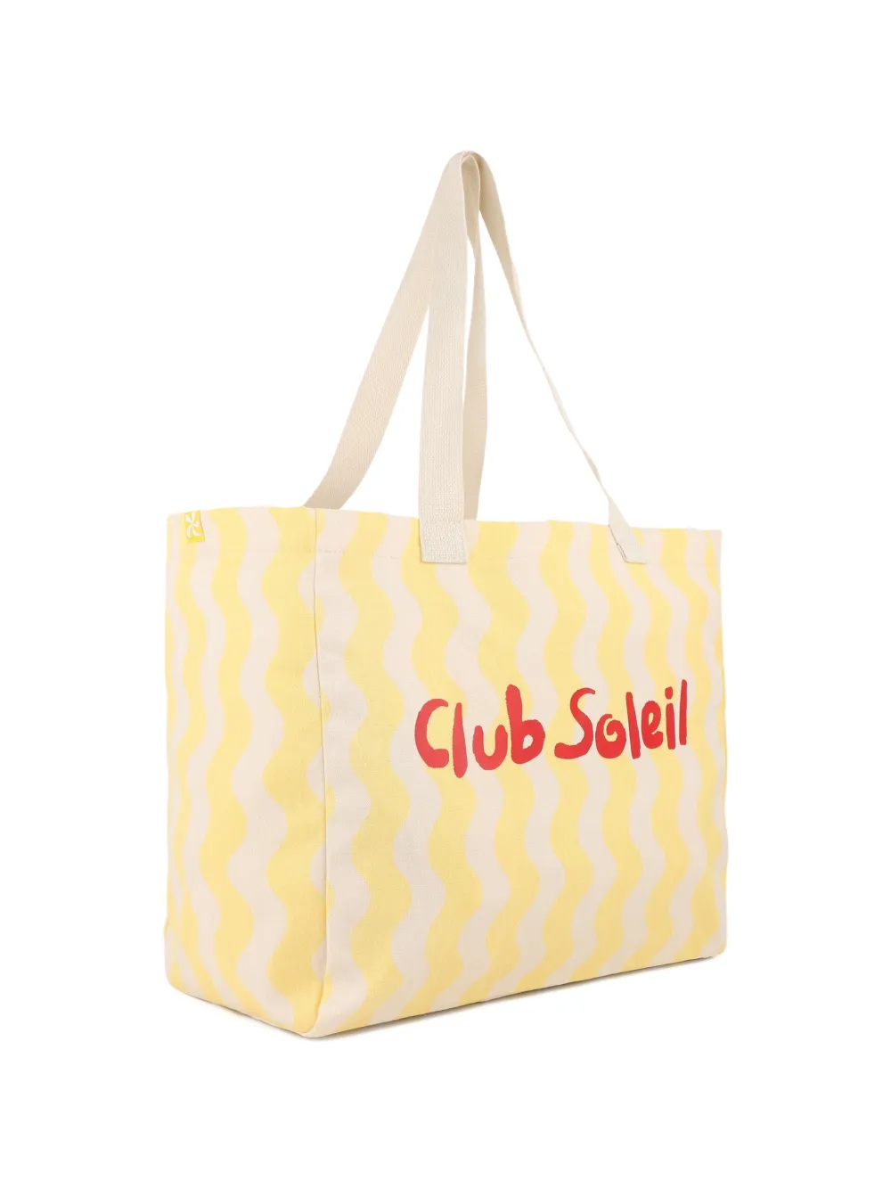  Kids Around Wave-pattern Tote Bag - Yellow 