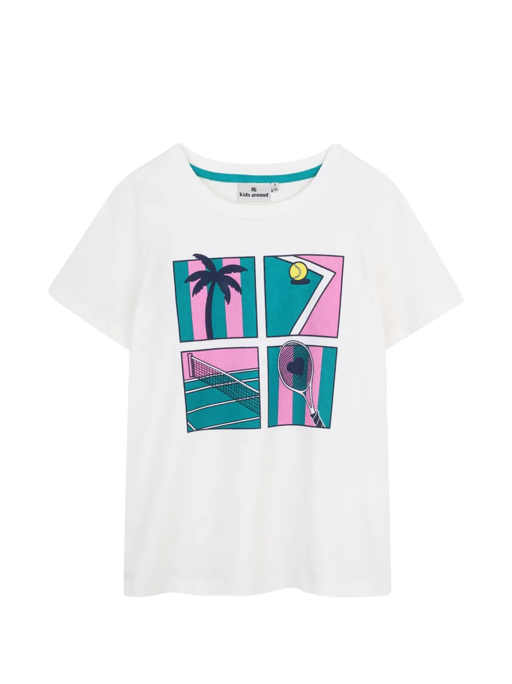 Kids Around graphic-print T-shirt - Bianco