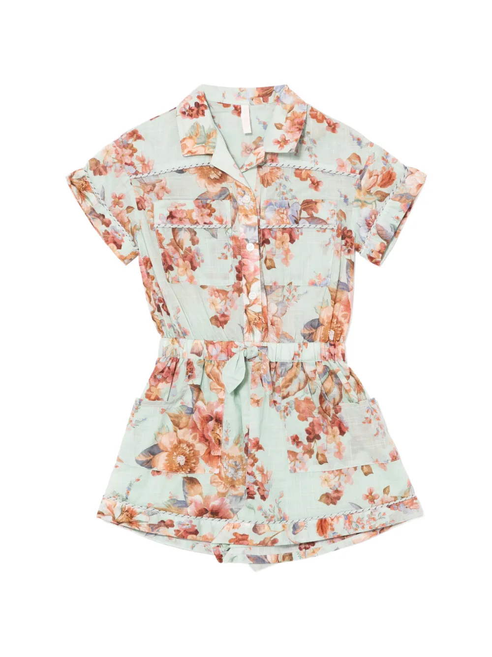 ZIMMERMANN Kids Tuta corta Awaken - Verde