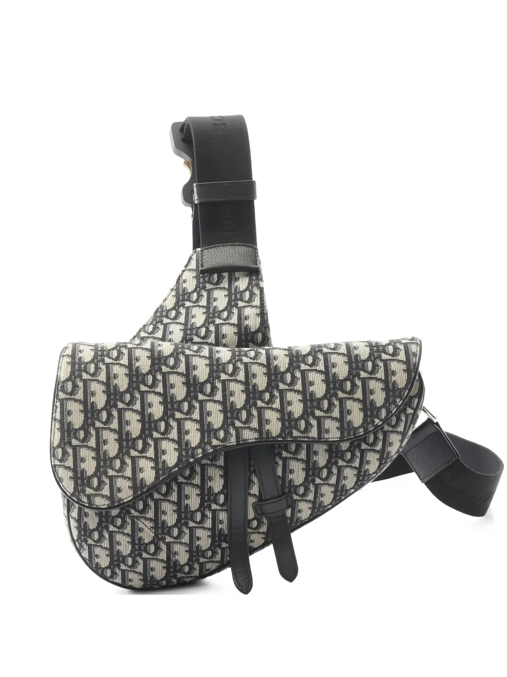 Christian Dior Pre-Owned 10s Saddle Oblique-jacquard cross body bag - Toni neutri