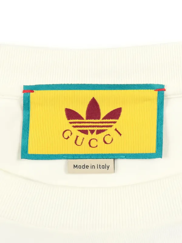 Gucci Pre-Owned x Adidas boat-neck long-sleeve T-shirt | Neutrals