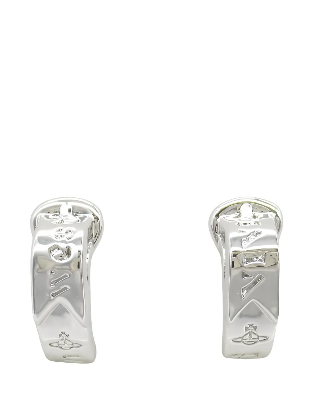 Vivienne Westwood Pre-Owned Orb logo earrings - Argento