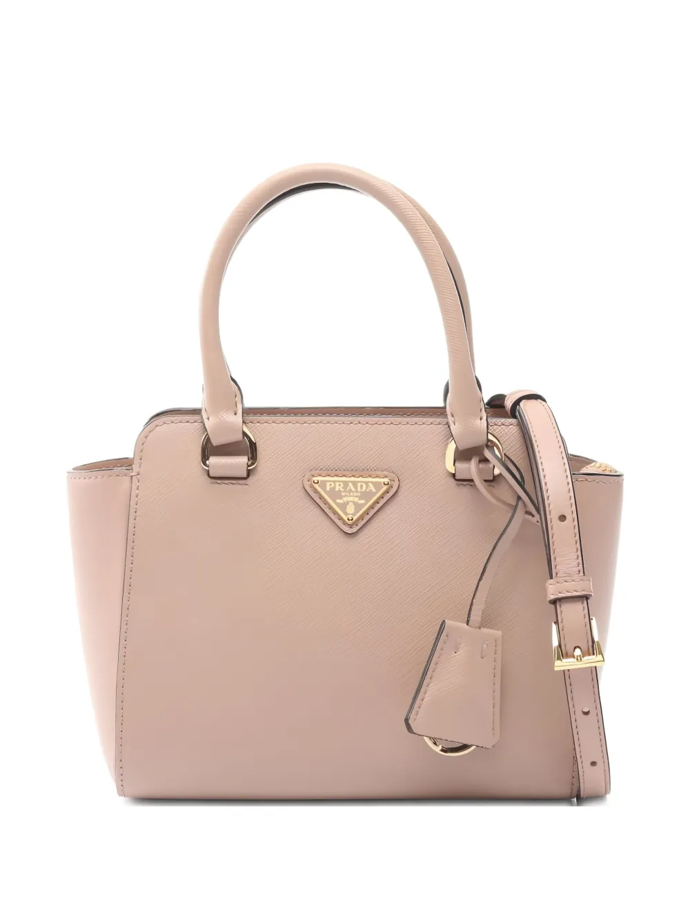 Prada Pre-Owned logo-plaque two-way tote bag - Rosa