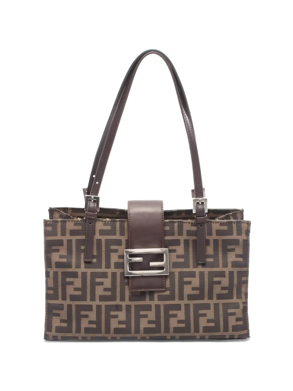 Fendi Pre-Owned Borsa a spalla in tela con motivo Zucca anni 2020 - Marrone