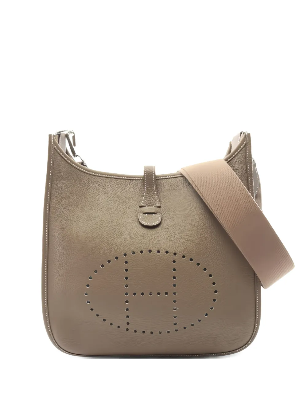 Hermès Pre-Owned 2022 PM Evelyn 3 Troyes perforated leather shoulder bag - Toni neutri