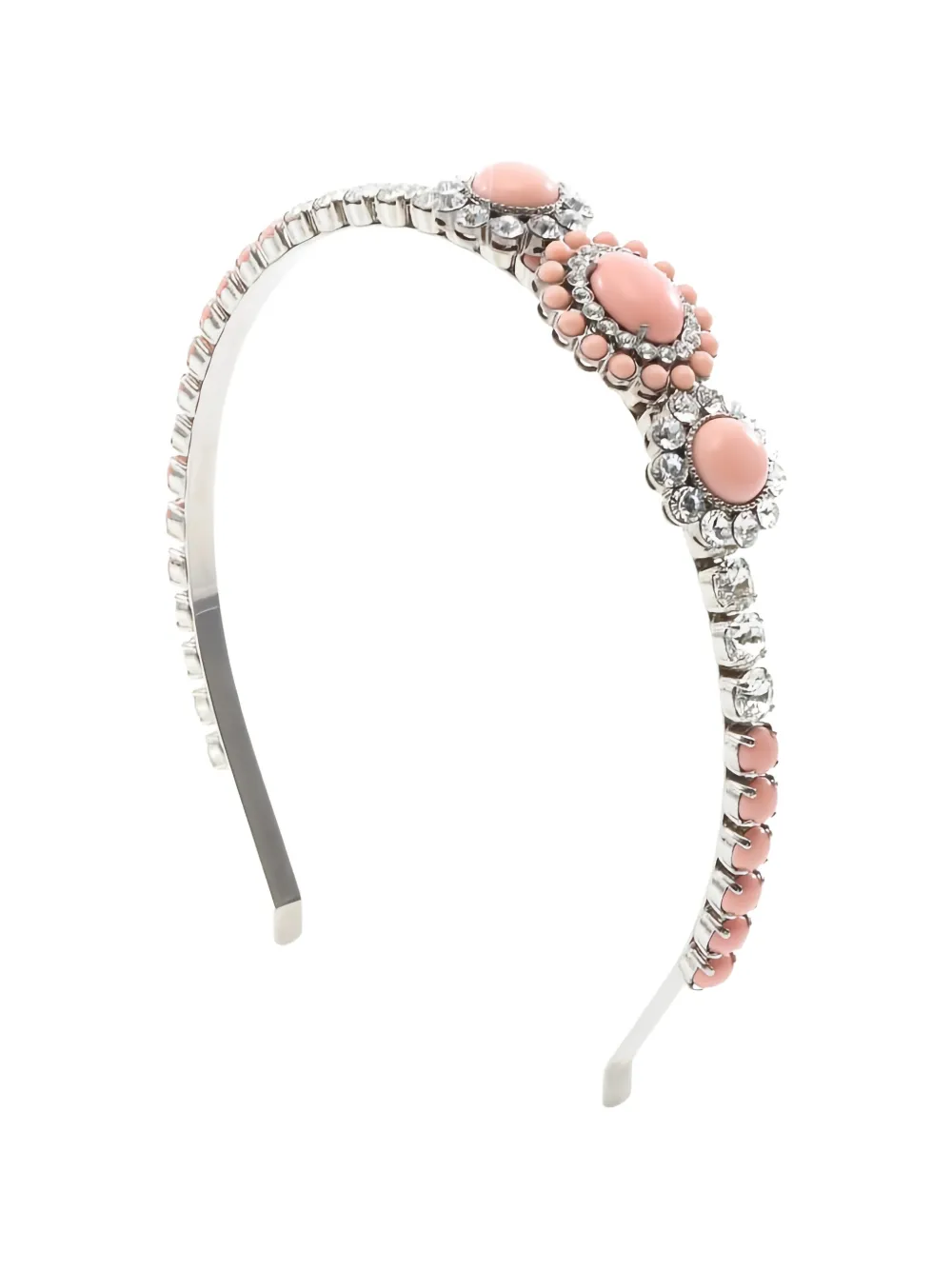 Miu Miu Pre-Owned 2010s rhinestone headband - Argento