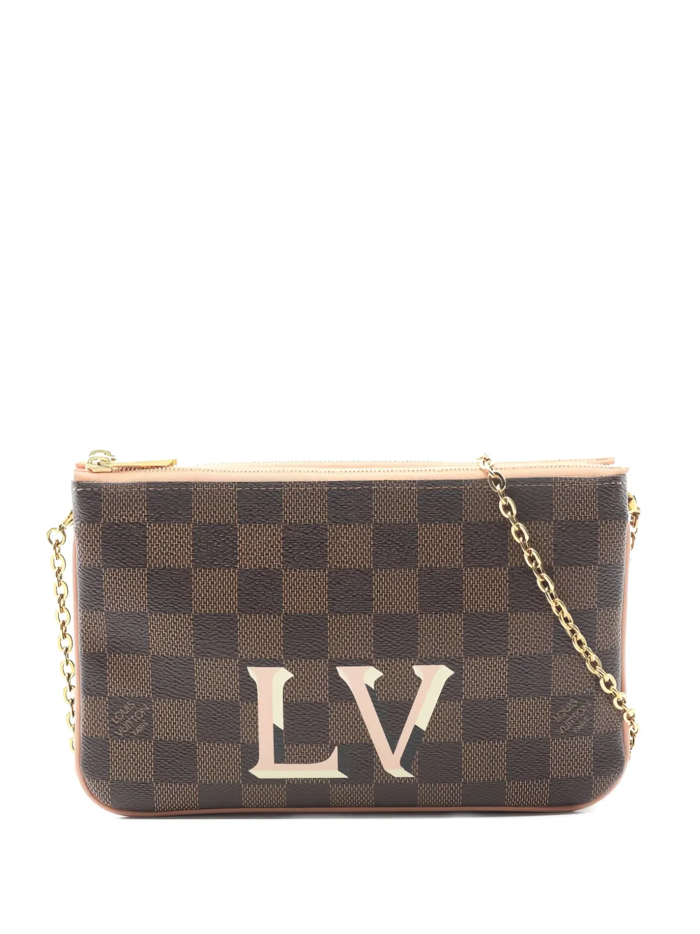 Louis Vuitton Pre-Owned chain-strap double-zip cross body bag - Marrone