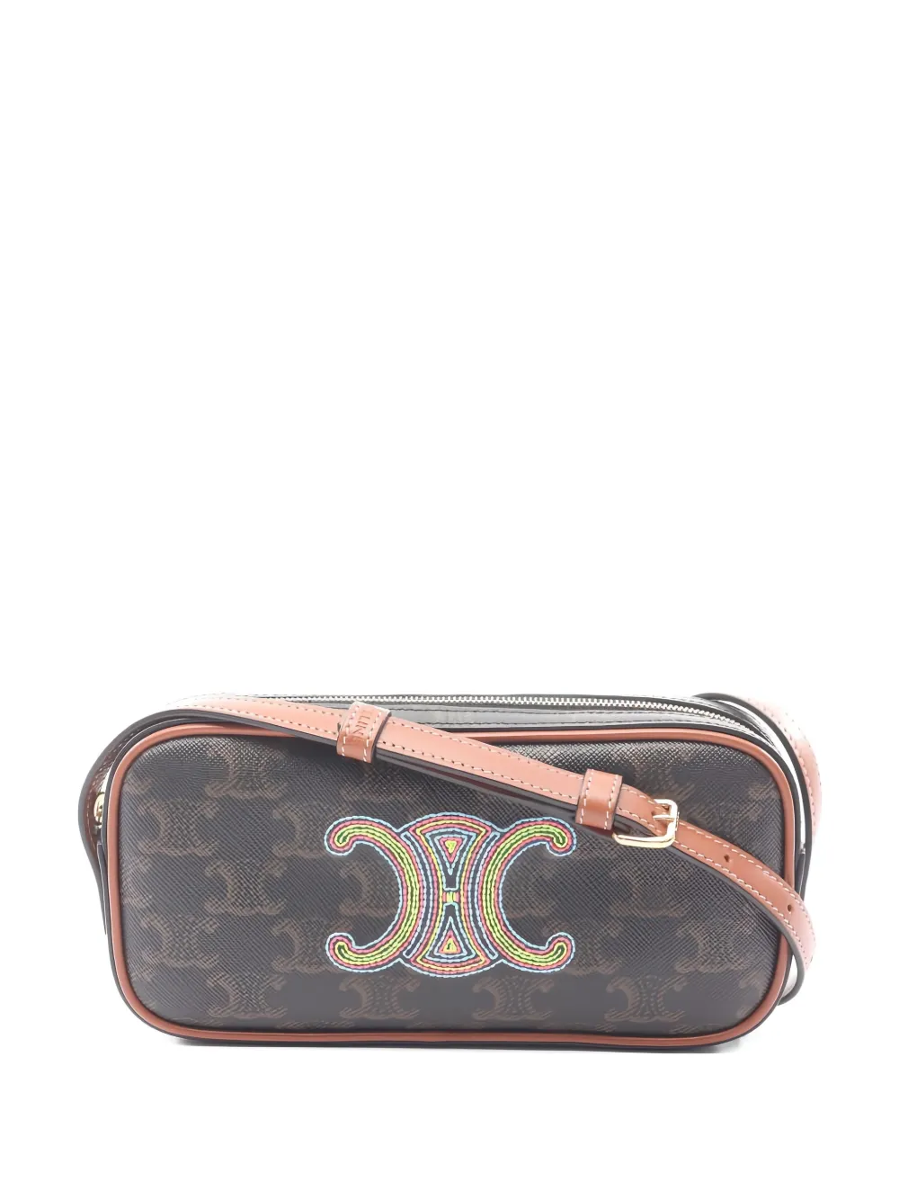 Celine Pre-Owned 2010s mini Triomphe Camera Bag crossbody bag - Marrone