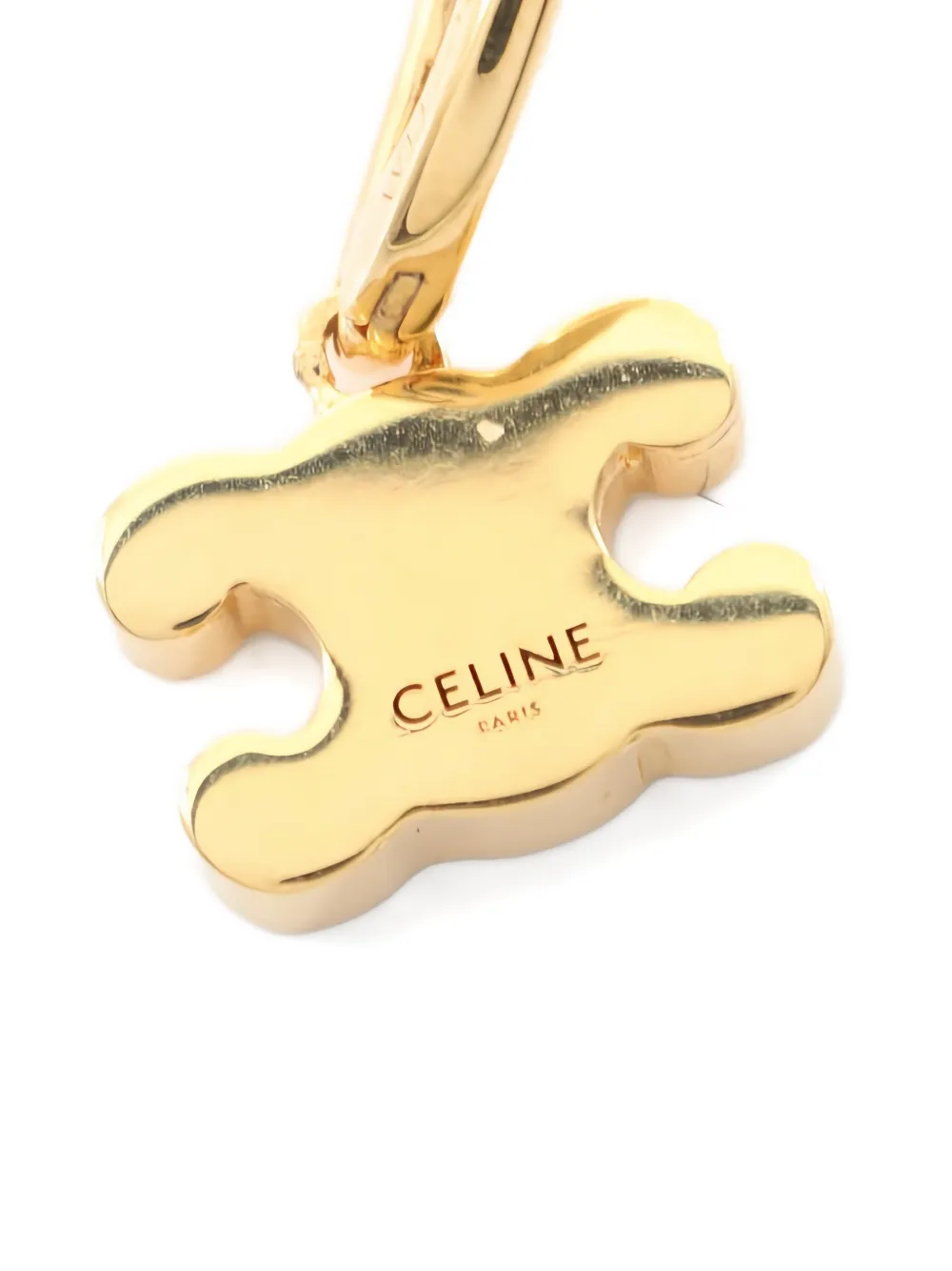 Celine Pre-Owned 2020s トリオンフ ラインストーン ピアス | ゴールド