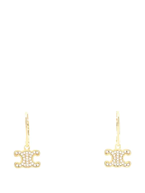 Celine Pre-Owned 2020s Triomphe rhinestone earrings