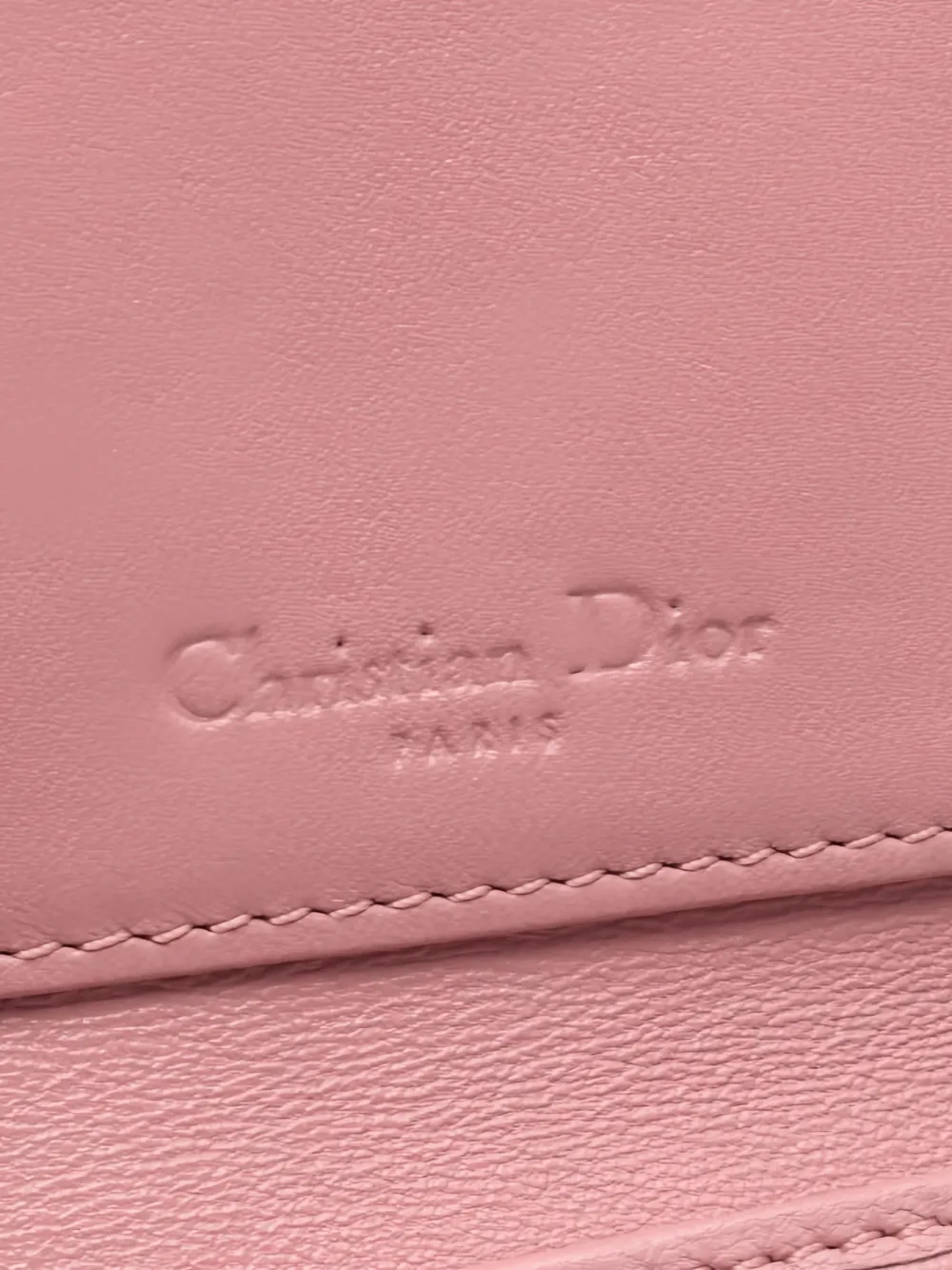 2000s Small Lady Dior Canage Leather Wallet