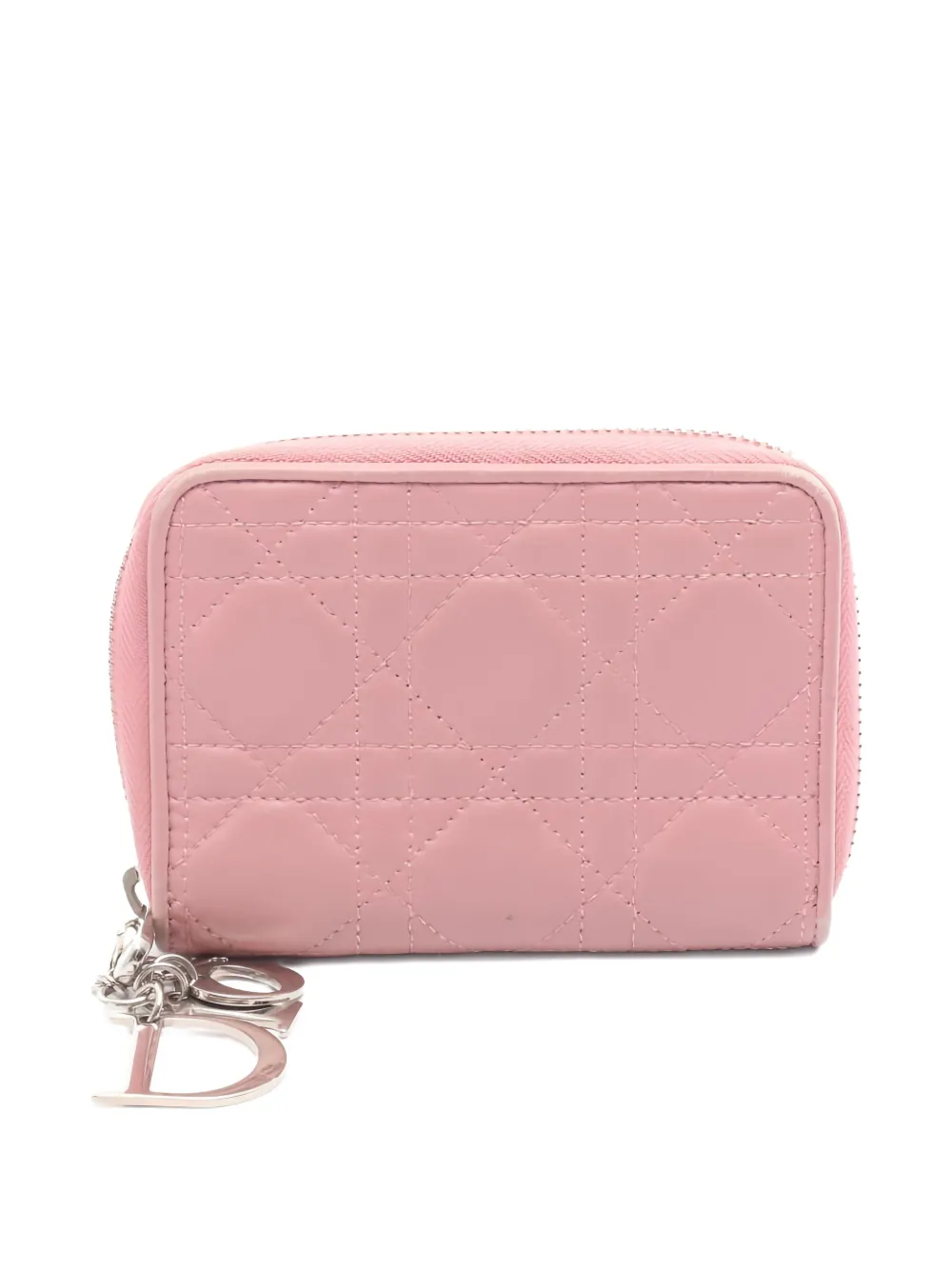 Pre-owned Dior 2000s Small Lady Canage Leather Wallet In Pink