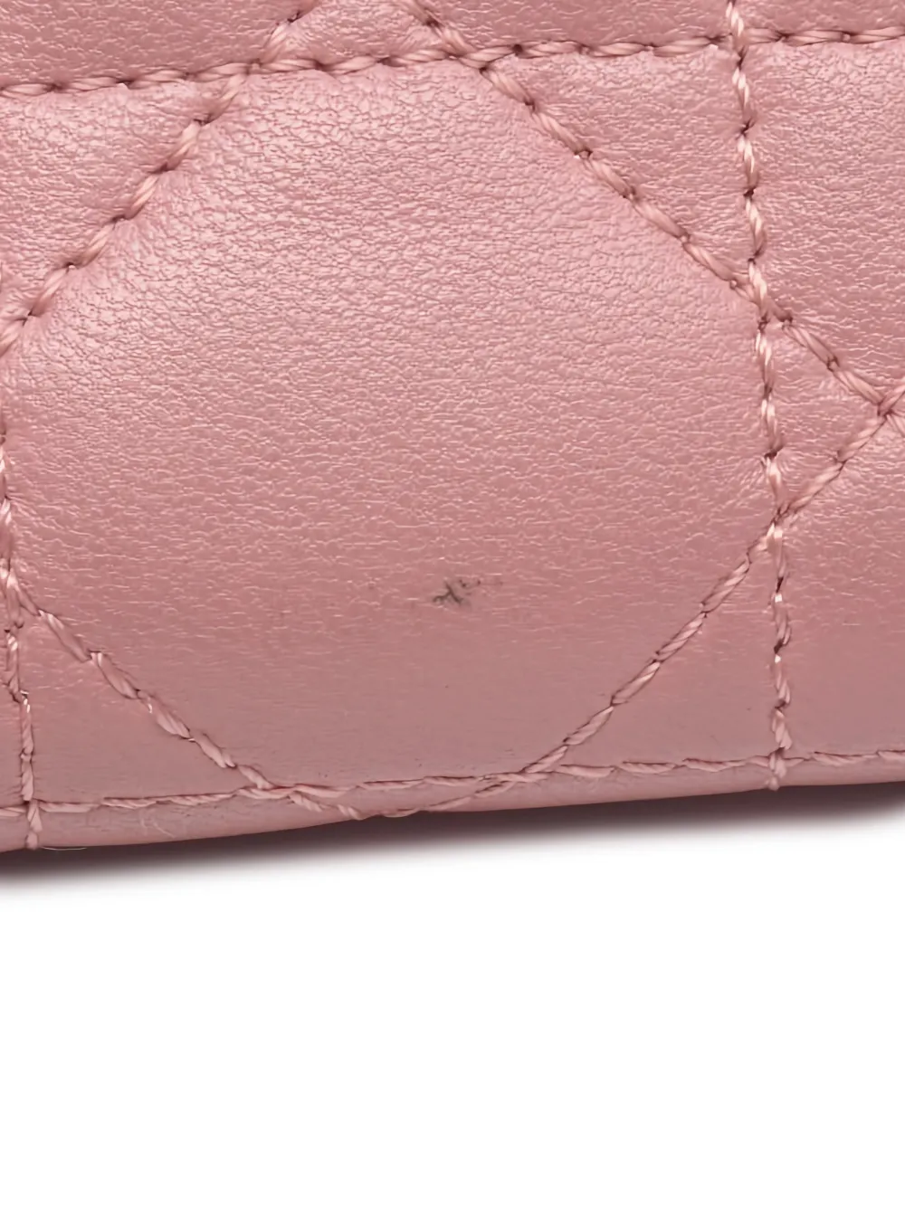 2000s Small Lady Dior Canage Leather Wallet