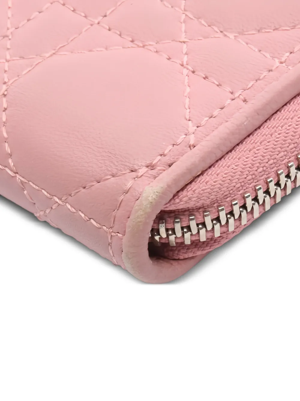 2000s Small Lady Dior Canage Leather Wallet