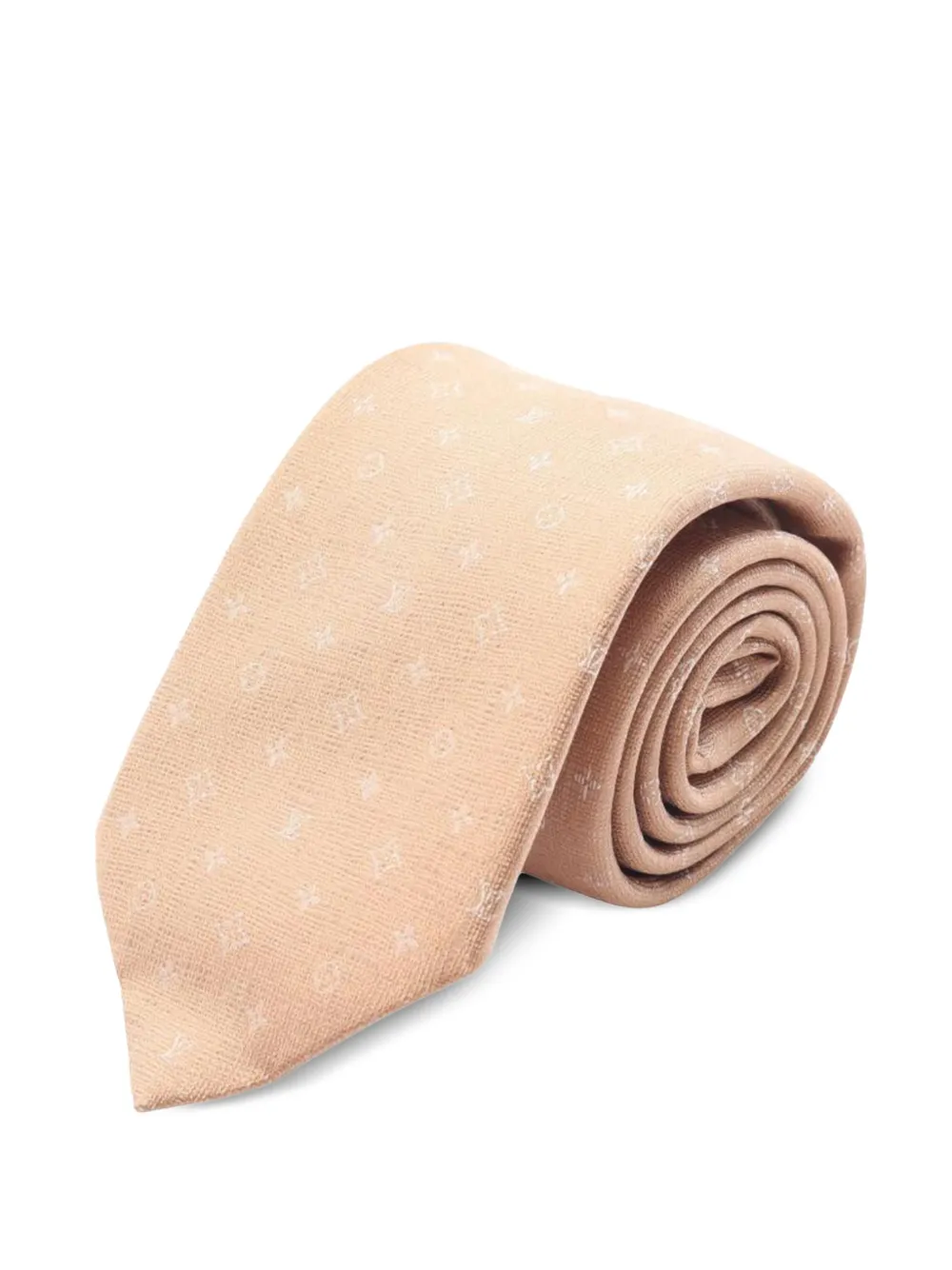 Louis Vuitton Pre-Owned monogram-pattern silk tie - Toni neutri